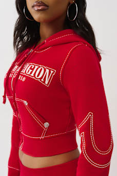 SHRUNKEN BIG T ZIP HOODIE, image 6