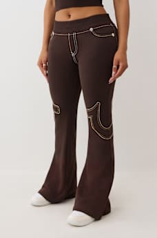 LOW RISE BIG T FLARED SWEATPANT, image 3