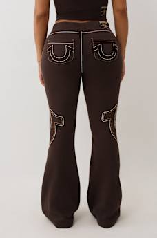 LOW RISE BIG T FLARED SWEATPANT, image 4