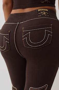 LOW RISE BIG T FLARED SWEATPANT, image 5