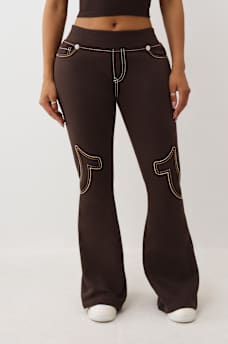 LOW RISE BIG T FLARED SWEATPANT, image 1