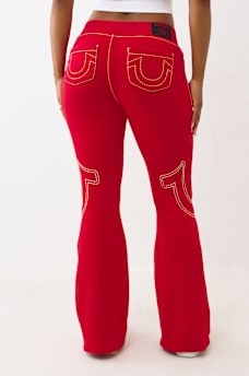 LOW RISE BIG T FLARED SWEATPANT, image 4