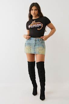 CRYSTAL LEOPARD LOGO BABY TEE, image 3