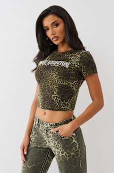 LEOPARD CRYSTAL BABY TEE, image 5