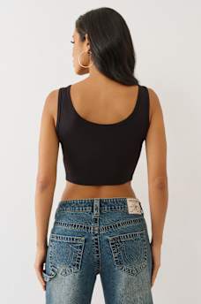 CRYSTAL TIGER CROPPED TANK, image 5