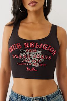 CRYSTAL TIGER CROPPED TANK, image 1