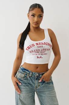 CRYSTAL TIGER CROPPED TANK, image 2