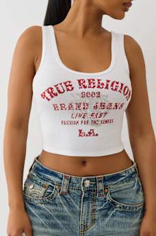 CRYSTAL TIGER CROPPED TANK, image 1