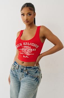 CRYSTAL TIGER CROPPED TANK, image 2