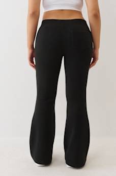  CRYSTAL V WAISTBAND FLARED SWEAT PANT, image 4
