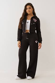 EMBROIDERED SHRUNKEN ZIP HOODIE, image 3