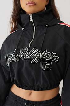 PUFF PRINT NYLON HALF-ZIP JACKET, image 3