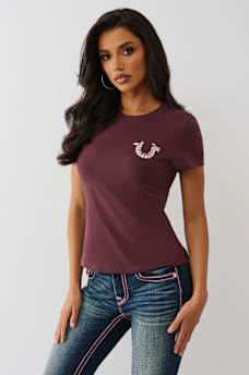 CRYSTAL HORSESHOE CREW TEE, image 4
