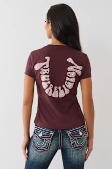CRYSTAL HORSESHOE CREW TEE, image 5