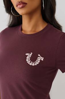 CRYSTAL HORSESHOE CREW TEE, image 6