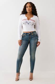 BUDDHA V NOTCH RIBBED LONG SLEEVE TEE, image 3