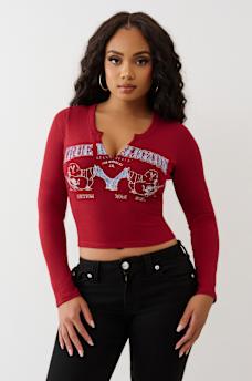 BUDDHA V NOTCH RIBBED LONG SLEEVE TEE, image 2