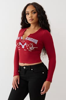 BUDDHA V NOTCH RIBBED LONG SLEEVE TEE, image 4