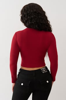 BUDDHA V NOTCH RIBBED LONG SLEEVE TEE, image 5