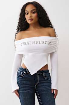  ASYMMETRIC OFF THE SHOULDER TOP, image 2