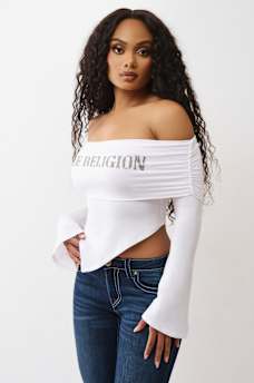  ASYMMETRIC OFF THE SHOULDER TOP, image 4