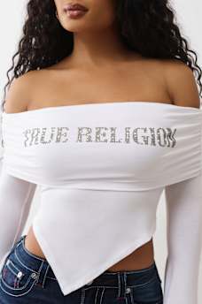  ASYMMETRIC OFF THE SHOULDER TOP, image 1