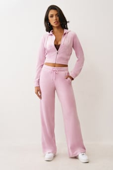 CRYSTAL HORSESHOE VELOUR ZIP HOODIE, image 3