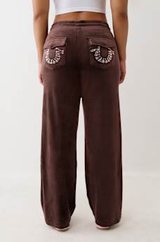 CRYSTAL HORSESHOE VELOUR SWEATPANT, image 5