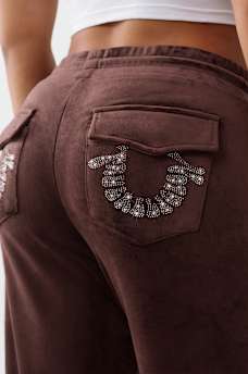 CRYSTAL HORSESHOE VELOUR SWEATPANT, image 1