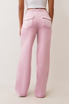 CRYSTAL HORSESHOE VELOUR SWEATPANT, image 5