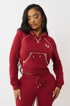 ROPE STITCH SHRUNKEN HOODIE, image 2