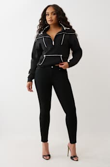 CONTRAST HALF ZIP PULLOVER, image 2