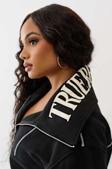 CONTRAST HALF ZIP PULLOVER, image 3