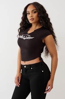 CRYSTAL V NOTCH SIDE RUCH TOP, image 4