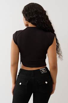 CRYSTAL V NOTCH SIDE RUCH TOP, image 5