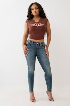 CRYSTAL V NOTCH SIDE RUCH TOP, image 3