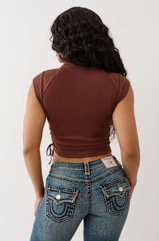 CRYSTAL V NOTCH SIDE RUCH TOP, image 5