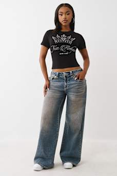 CRYSTAL CROWN LOGO BABY TEE, image 3