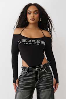 BODY CON ESPALDA DESCUBIERTA, MANGA LARGA Y CRISTALES, image 2