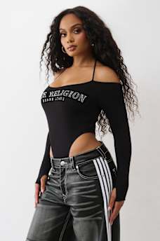 BODY CON ESPALDA DESCUBIERTA, MANGA LARGA Y CRISTALES, image 4