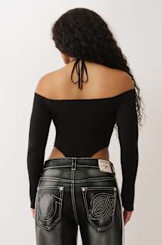 BODY CON ESPALDA DESCUBIERTA, MANGA LARGA Y CRISTALES, image 5