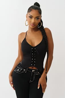 TRUE RELIGION TIE FRONT TOP, image 2