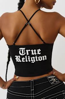 TRUE RELIGION TIE FRONT TOP, image 1