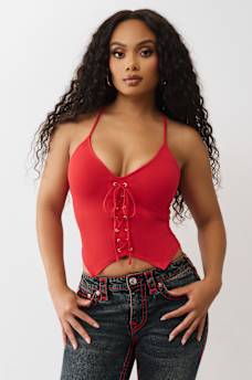 TRUE RELIGION TIE FRONT TOP, image 2