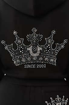 CRYSTAL CROWN RELAXED CROPPED HOODIE , image 6