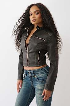 CHAQUETA DE MOTOCICLISTA CON CIERRE Y LOGOTIPO, image 4
