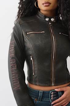 CHAQUETA DE MOTOCICLISTA CON CIERRE Y LOGOTIPO, image 6