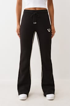 ROPE STITCH MID RISE BOOTCUT SWEATPANT, image 3