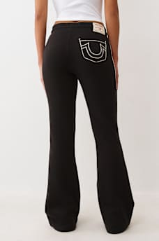 ROPE STITCH MID RISE BOOTCUT SWEATPANT, image 4