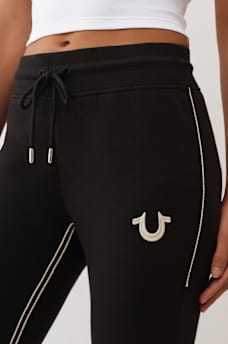 ROPE STITCH MID RISE BOOTCUT SWEATPANT, image 5